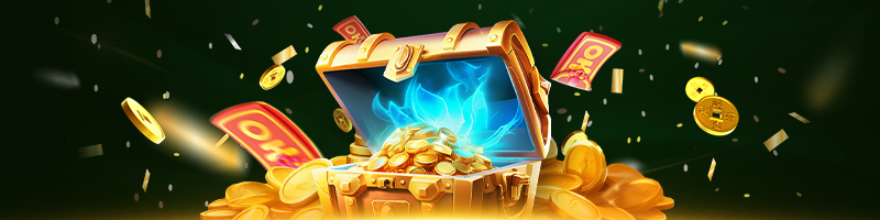 PBC88 welcome bonus banner with treasure chest, gold coins, and reward tickets